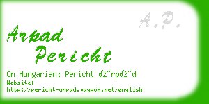 arpad pericht business card